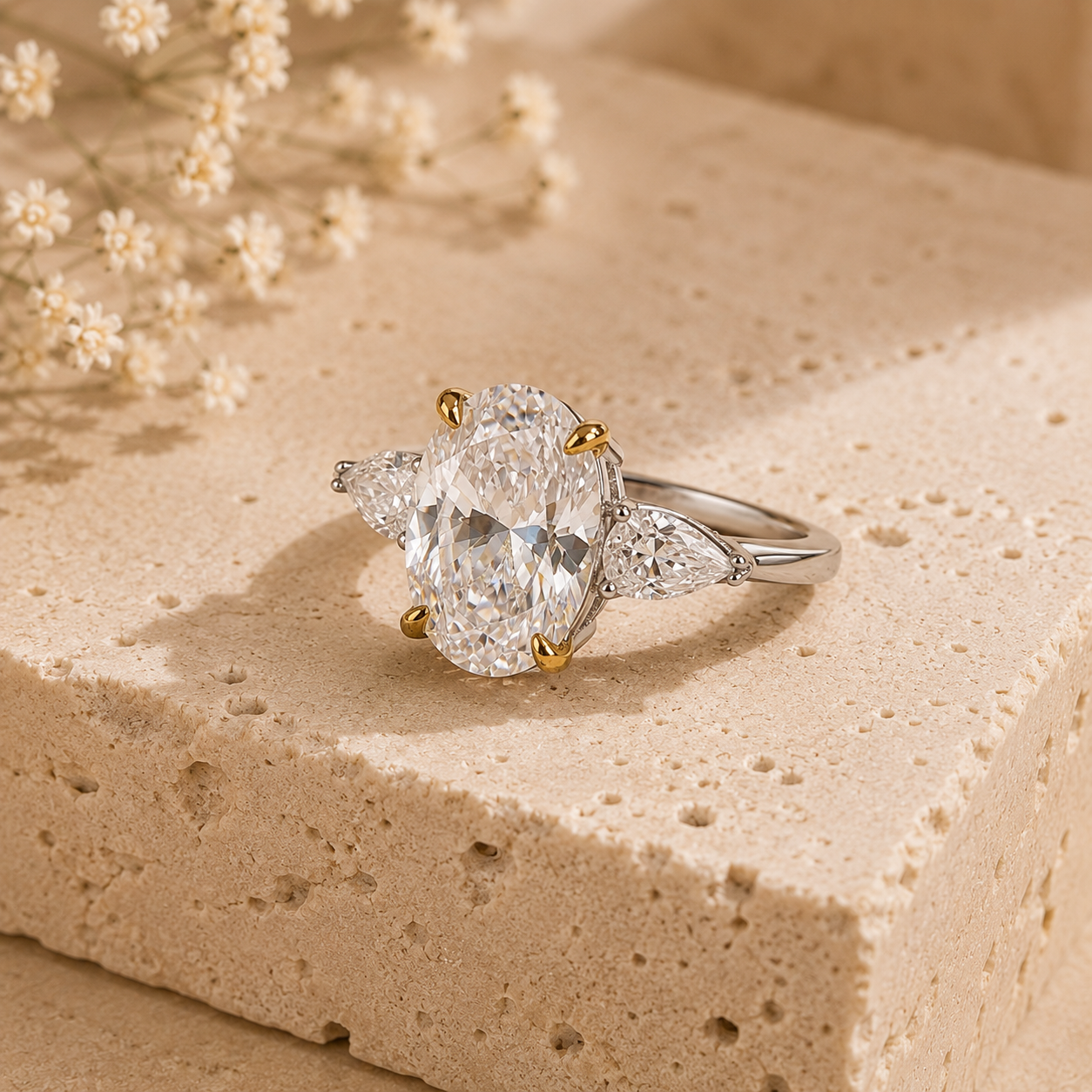 Celeste Oval Trilogy Ring