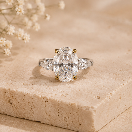 Celeste Oval Trilogy Ring